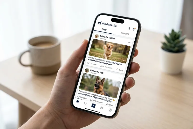 Big Dogs Life App Mockup